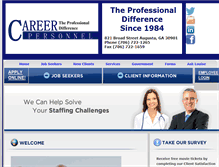 Tablet Screenshot of careerpersonnel.com